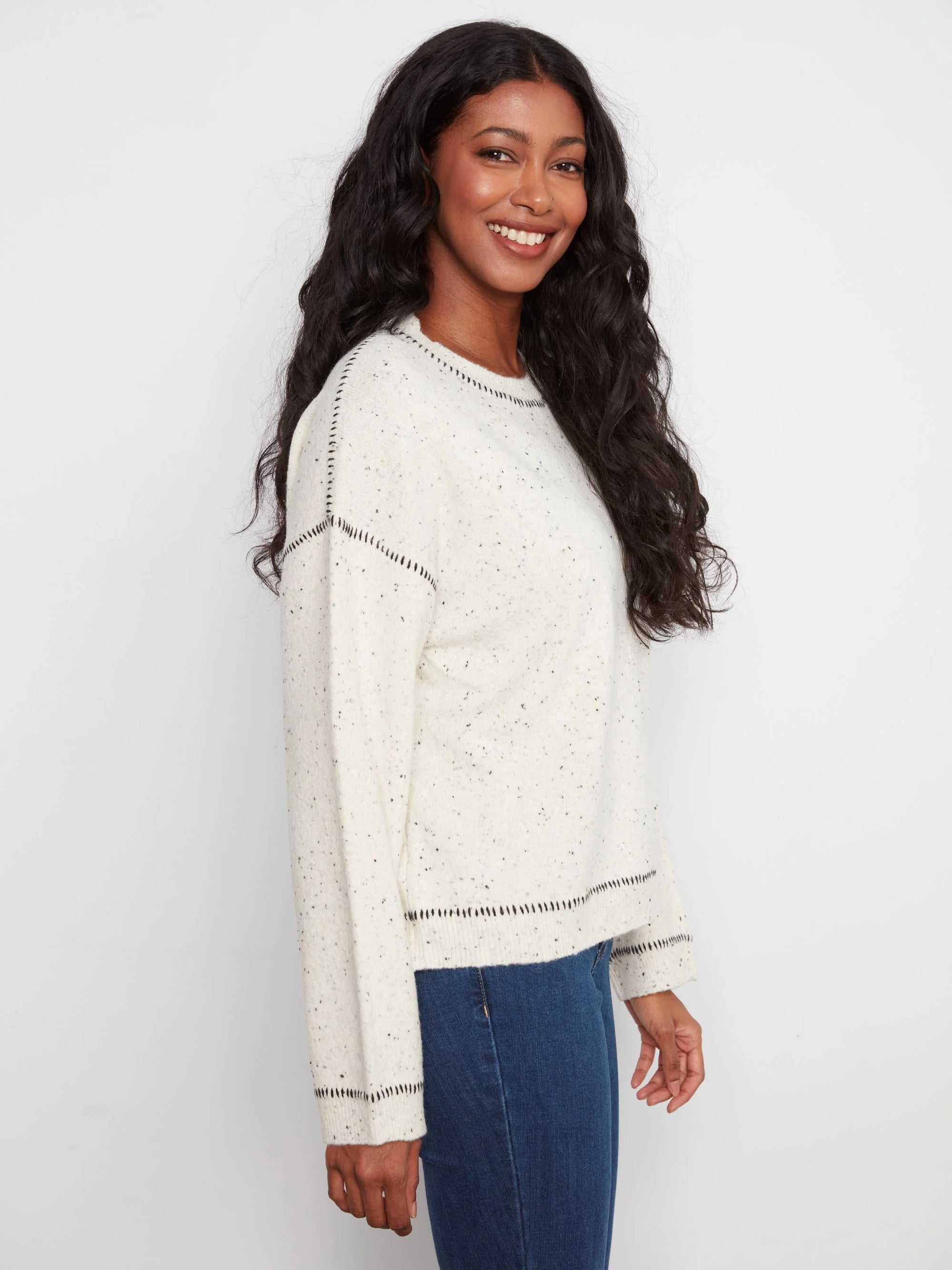 PULLOVER SWEATER | WHIPSTITCH: COOKIES & CREAM