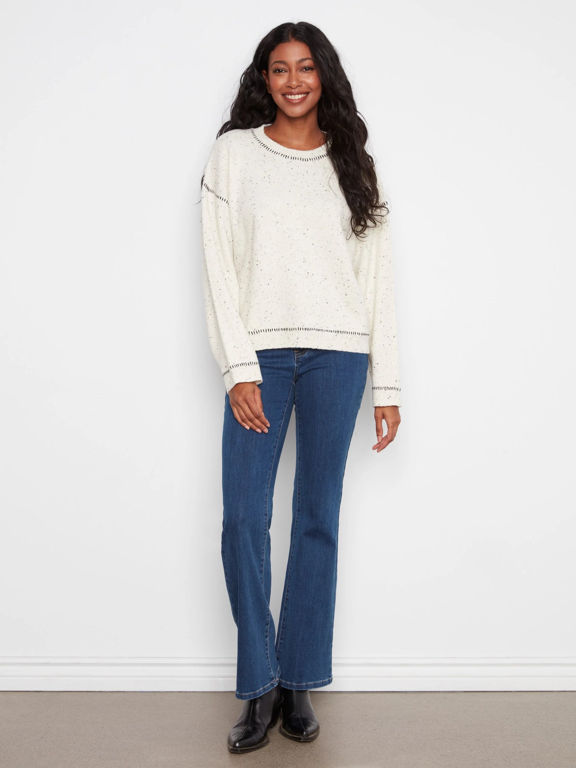 PULLOVER SWEATER | WHIPSTITCH: COOKIES & CREAM