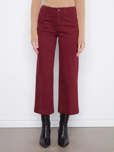 CROPPED WIDE LEG PANTS | MERLOT-Denim-CHARLIE B-Coriander