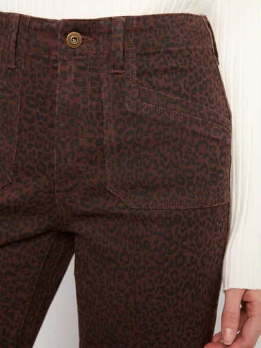 CROPPED WIDE LEG PANTS | TWILL: LEOPARD