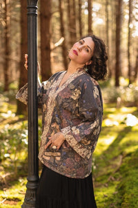 FLEECE COTTAGE CARDIGAN KIMONO JACKET | LIONHEART-Jackets & Sweaters-MARKET OF STARS-Coriander