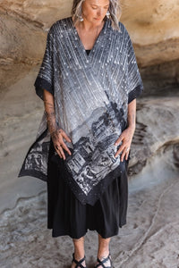 GODDESS DUSTER KIMONO | STARGAZER with CELESTIAL PRINT-Jackets & Sweaters-MARKET OF STARS-Coriander