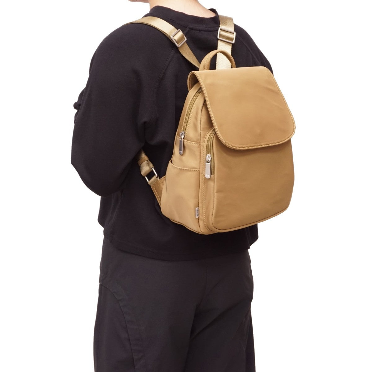 NYLON BACKPACK | LEENA-Bags & Wallets-S-Q-Coriander