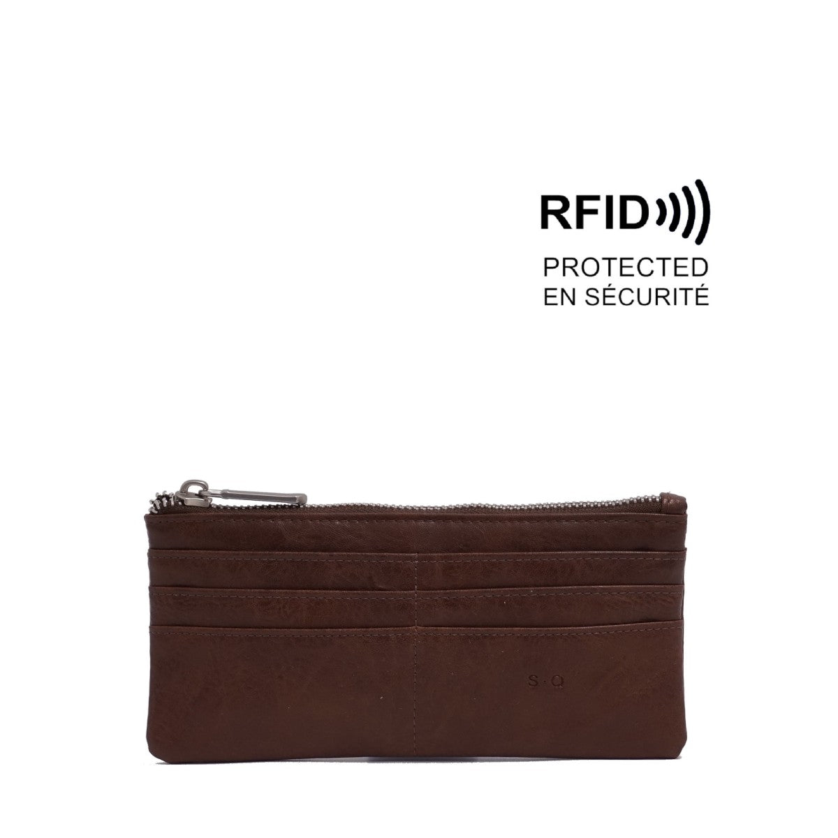 VEGAN WALLET | BRIELLA SLIM-Bags & Wallets-S-Q-BROWN-Coriander