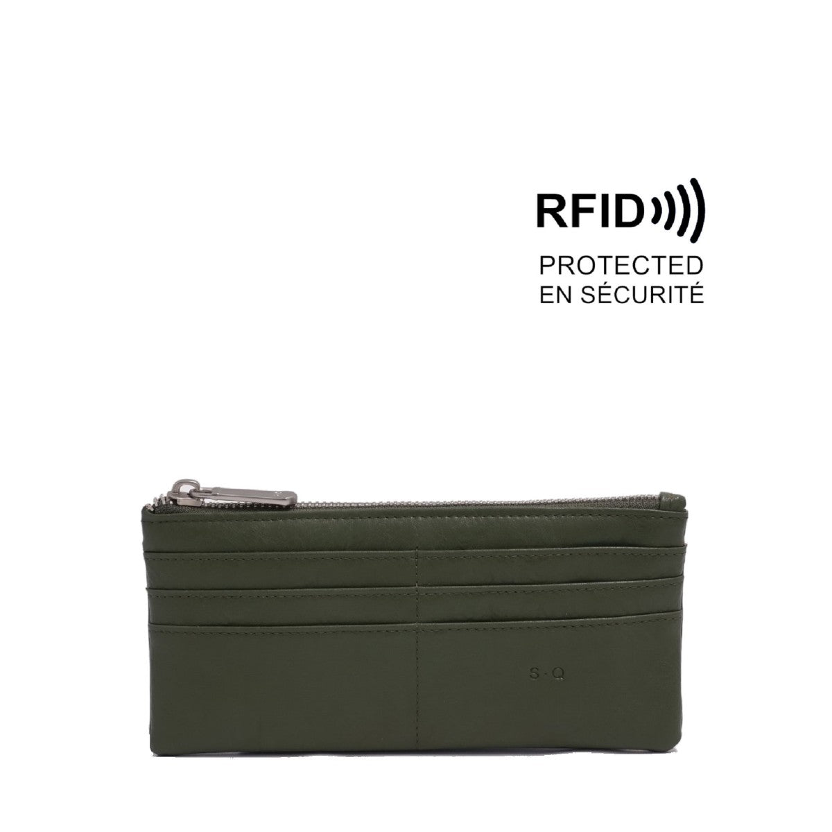 VEGAN WALLET | BRIELLA SLIM-Bags & Wallets-S-Q-GREEN-Coriander