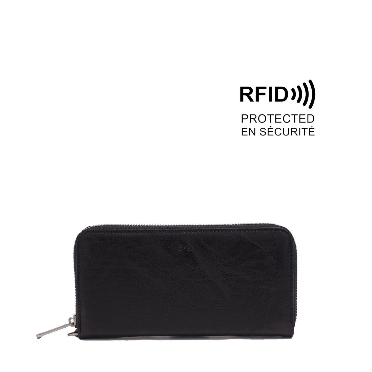 VEGAN WALLET | TREENA ZIP-AROUND-Bags & Wallets-S-Q-BLACK-Coriander