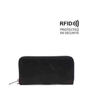 VEGAN WALLET | TREENA ZIP-AROUND-Bags & Wallets-S-Q-BLACK-Coriander