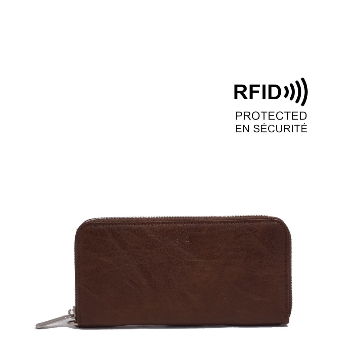 VEGAN WALLET | TREENA ZIP-AROUND-Bags & Wallets-S-Q-BROWN-Coriander