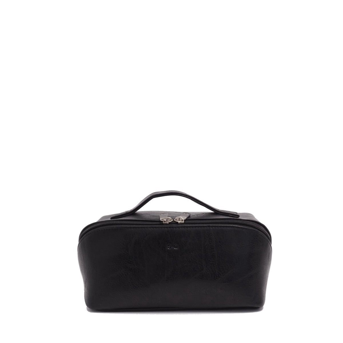 VEGAN TRAVEL TOILETRY CASE | GINETTE-Bags & Wallets-S-Q-BLACK-Coriander