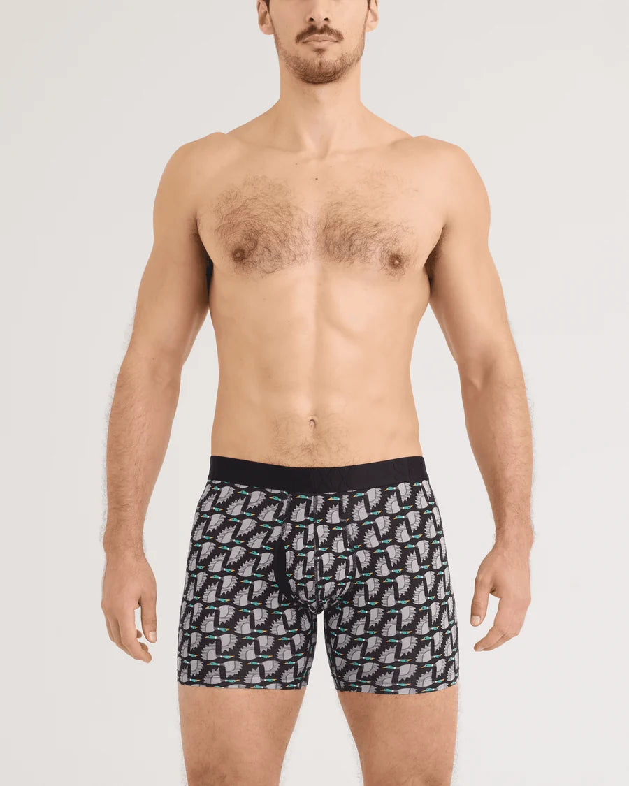 DROPTEMP BOXER BRIEF | FLIGHT PATTERN-BLACK