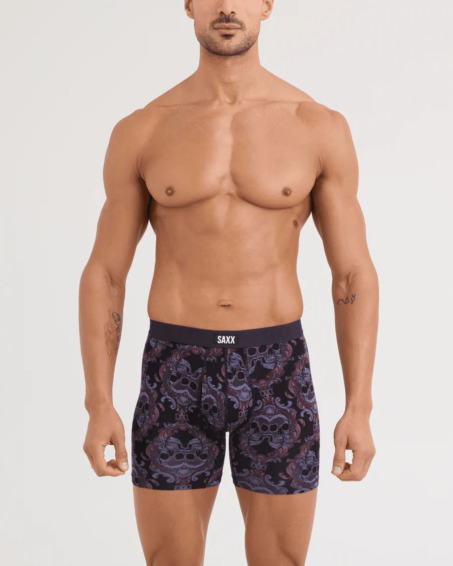 VIBE BOXER BRIEF | SKULL BROCADE-BLACK