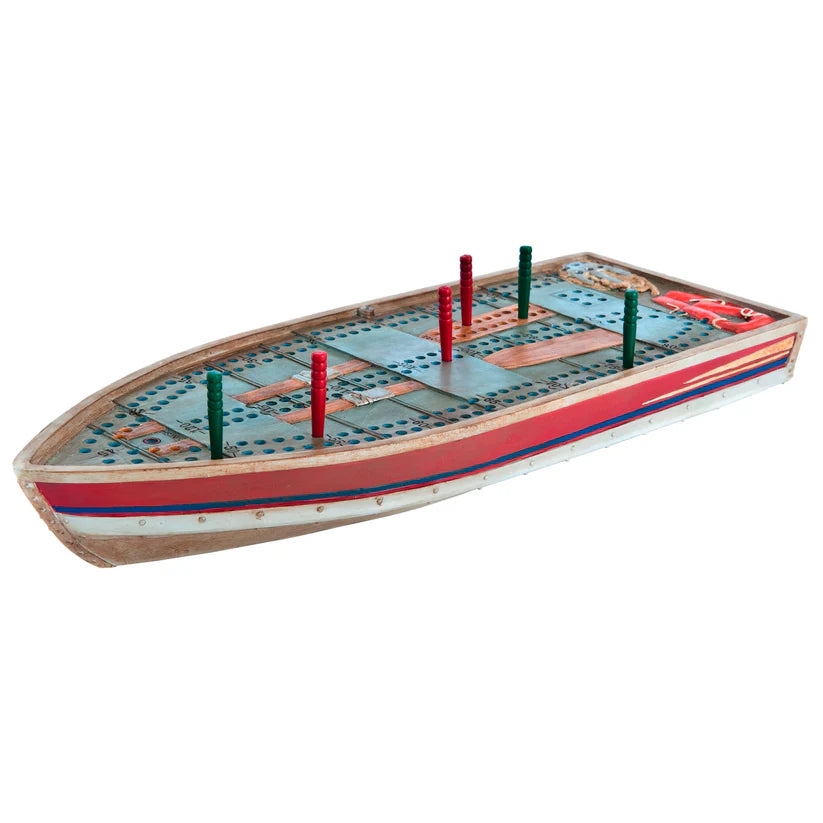 CRIBBAGE BOARD | TIN BOAT-Uncategorised-OUTSIDE INSIDE GIFTS-Coriander