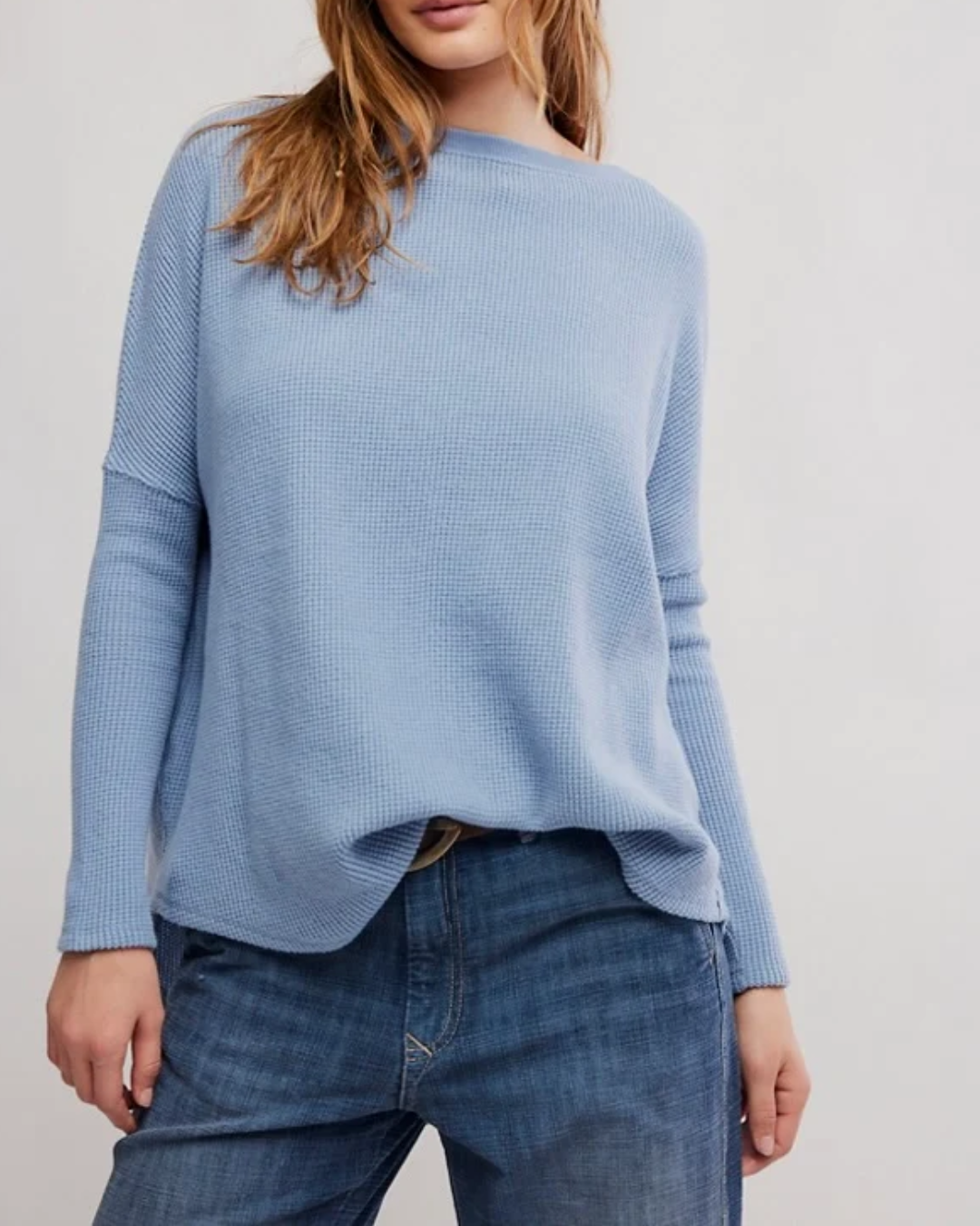 L/S THERMAL TOP | LATTE BLUES