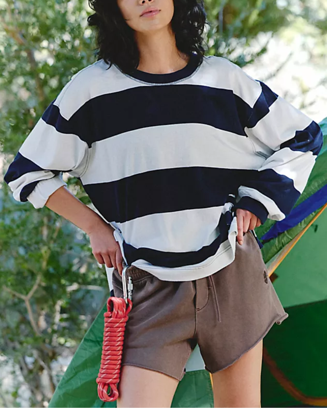 L/S TOP | HUSTLE STRIPED LAYER