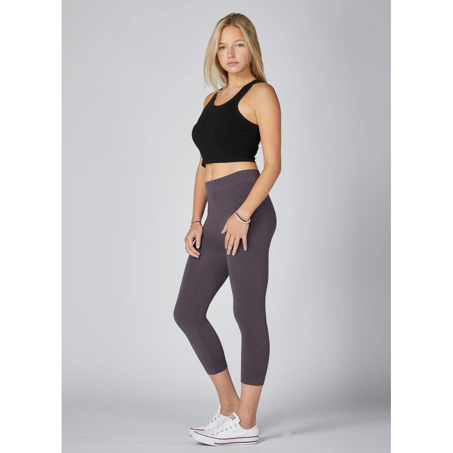 3/4 BAMBOO LEGGING-Basic-CEST MOI-ONE SIZE-Charcoal-Coriander