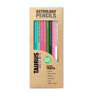 ASTROLOGY PENCIL SET-Pencil-WHISKEY RIVER SOAP CO.-TAURUS-Coriander