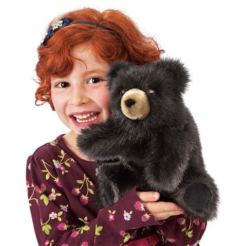 BABY BLACK BEAR PUPPET-Puppet-FOLKMANIS-Coriander