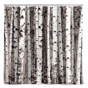 BIRCH SHOWER CURTAIN-Home-KIKKERLAND DESIGNS-Coriander