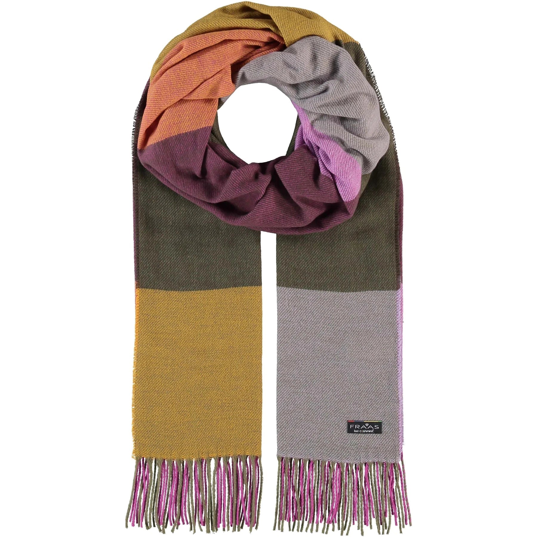 BOX CHECK OVERSIZED SCARF-Scarf-V. FRAAS-MAGENTA-Coriander