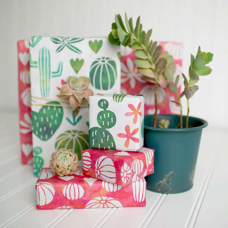 CACTUS WRAPPING PAPER-Gift Wrap-WRAPPILY-Coriander