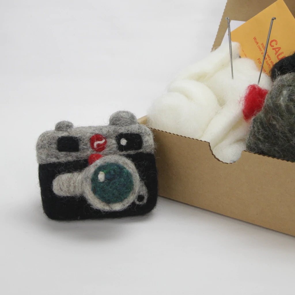 CAMERA WOOL FELT KIT-DIY-WOOLBUDDY-Coriander