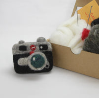 CAMERA WOOL FELT KIT-DIY-WOOLBUDDY-Coriander