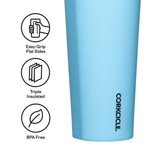 COLD CUP INSULATED TUMBLER WITH STRAW SANTORINI 24 OZ-Travel Mug-CORKCICLE-Coriander