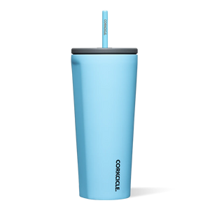 COLD CUP INSULATED TUMBLER WITH STRAW SANTORINI 24 OZ-Travel Mug-CORKCICLE-Coriander