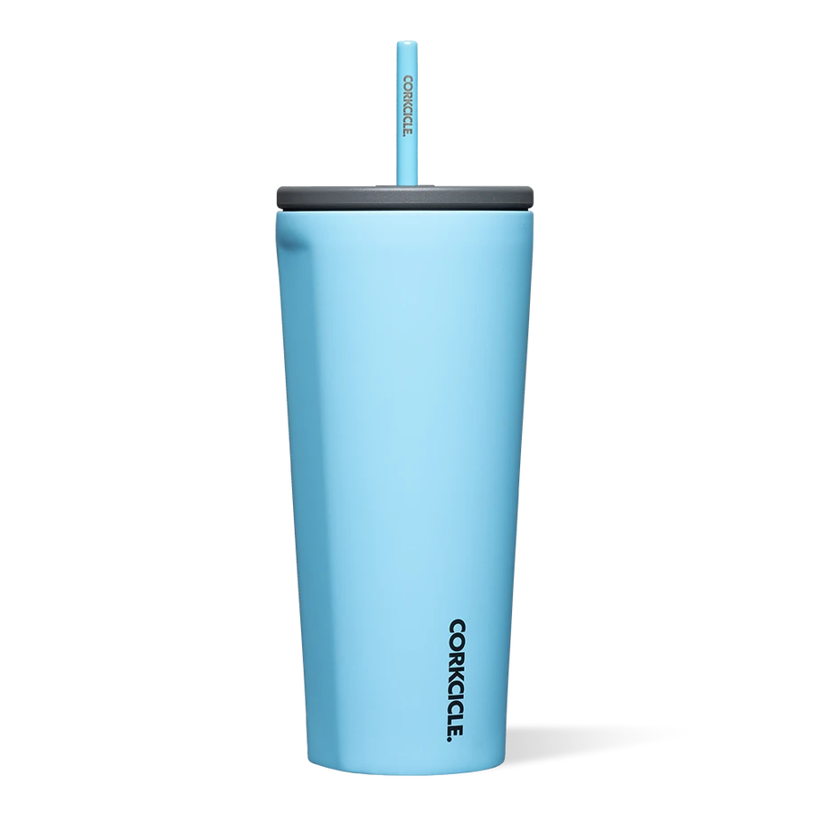 COLD CUP INSULATED TUMBLER WITH STRAW SANTORINI 24 OZ-Travel Mug-CORKCICLE-Coriander