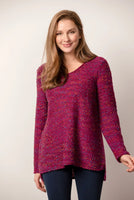 CONFETTI V NECK-Jackets & Sweaters-HABITAT-XSMALL-MAGENTA-Coriander