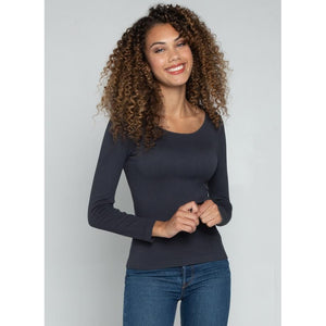CREW NECK RIBBED TOP-Top-CEST MOI-ONE-LEAD-Coriander