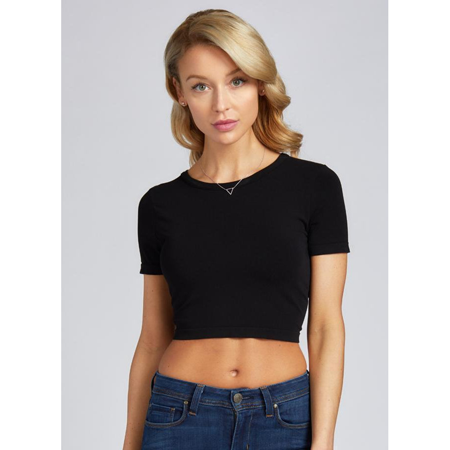 CROP TOP-Basic-CEST MOI-ONE SIZE-Black-Coriander