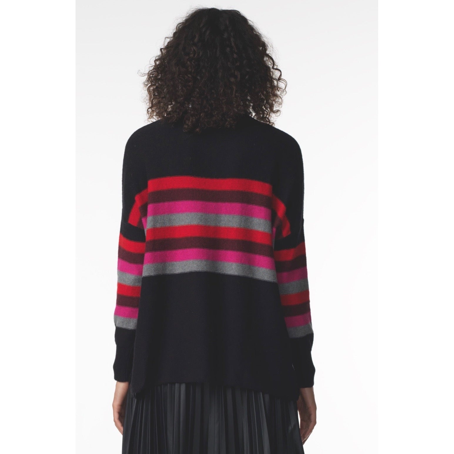 DOTS AND STRIPES SWEATER-Tops-ZAKET & PLOVER-XSMALL-Black-Coriander