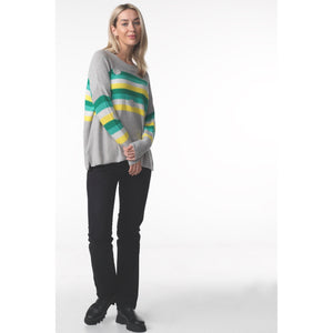 DOTS AND STRIPES SWEATER-Tops-ZAKET & PLOVER-Coriander