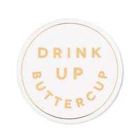 DRINK UP BUTTERCUP COASTER-Coasters-ABBOTT-Coriander