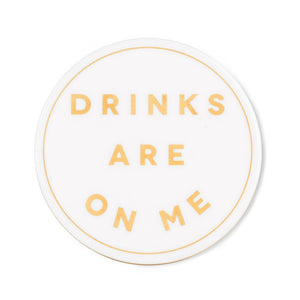 DRINKS ARE ON ME COASTER-Coasters-ABBOTT-Coriander