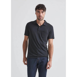 DUER ONLY POLO SHIRT-Shirts & Tops-DUER-MEDIUM-BLACK-Coriander