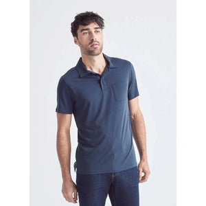 DUER ONLY POLO SHIRT-Shirts & Tops-DUER-MEDIUM-NAVY-Coriander