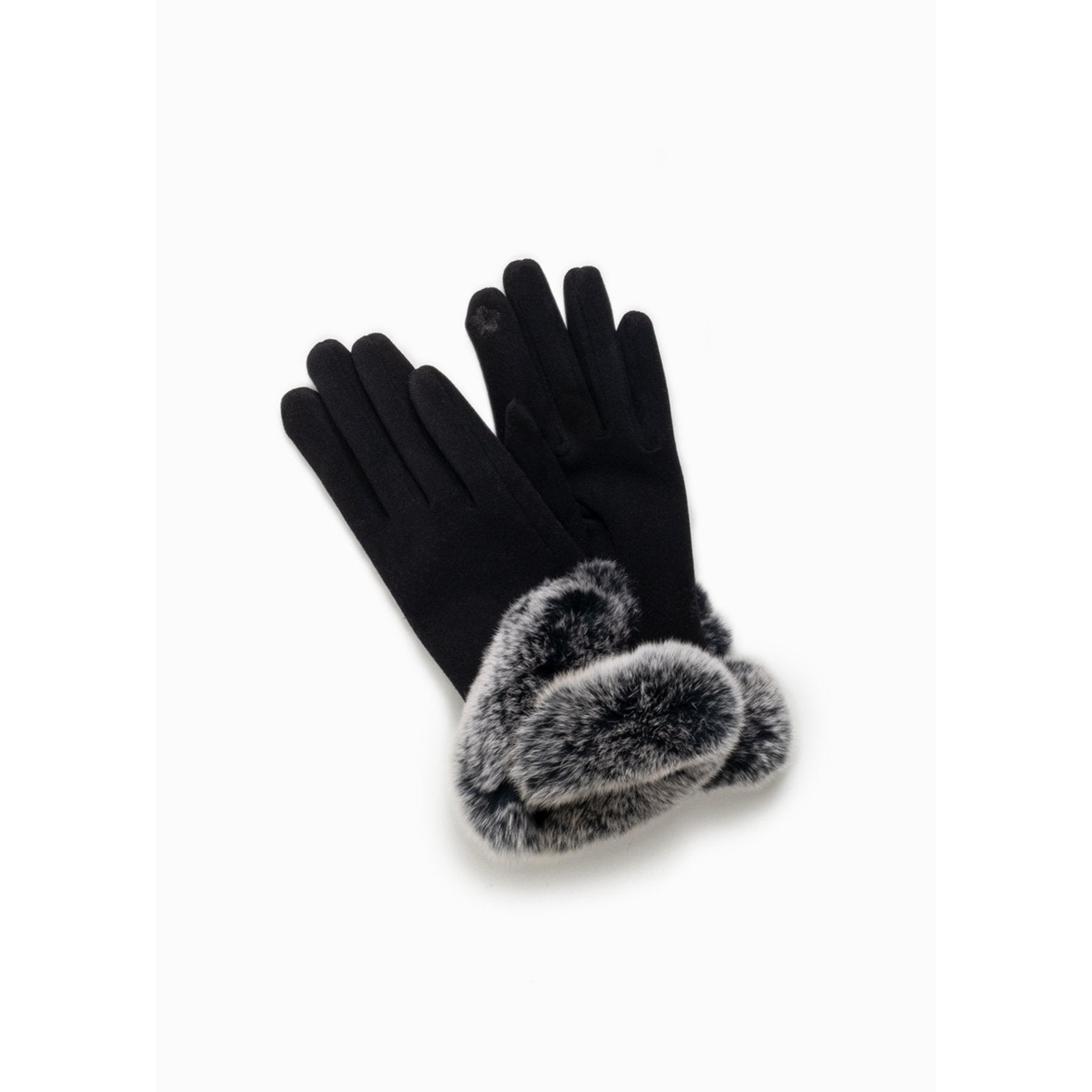 FAUX FUR GLOVES-gloves-LOOK BY M-BLACK-Coriander