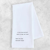 FAVOURITE CHILD TEA TOWEL-Tea Towel-DEV D & CO-Coriander