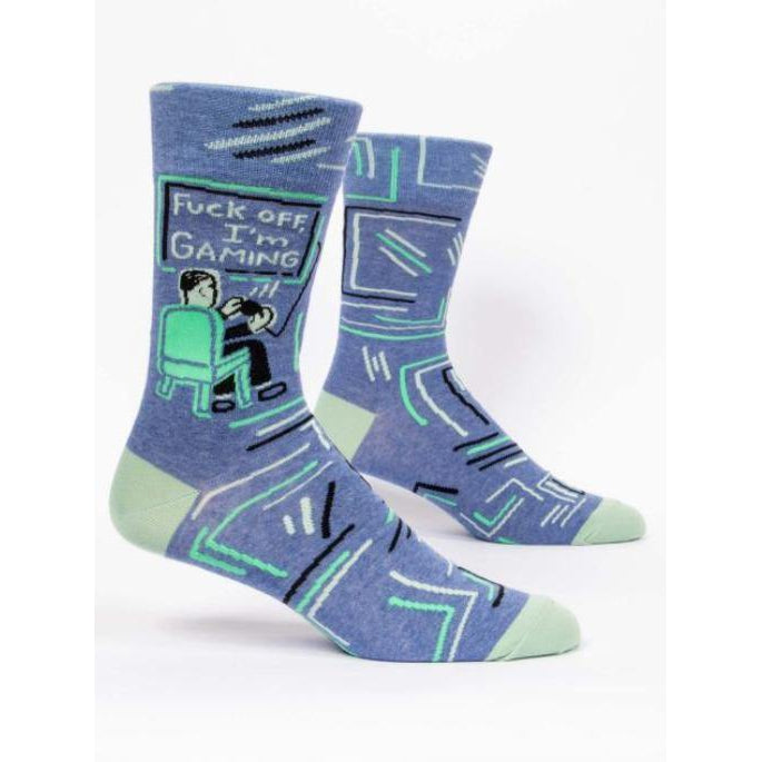 F*CK OFF I'M GAMING MEN'S SOCK-Sock-BLUE Q-Coriander