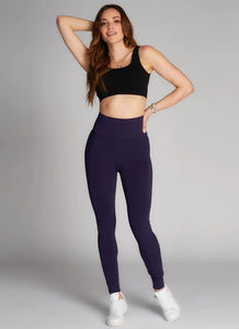 FLEECE-LINED LEGGINGS-Leggings-CEST MOI-Coriander