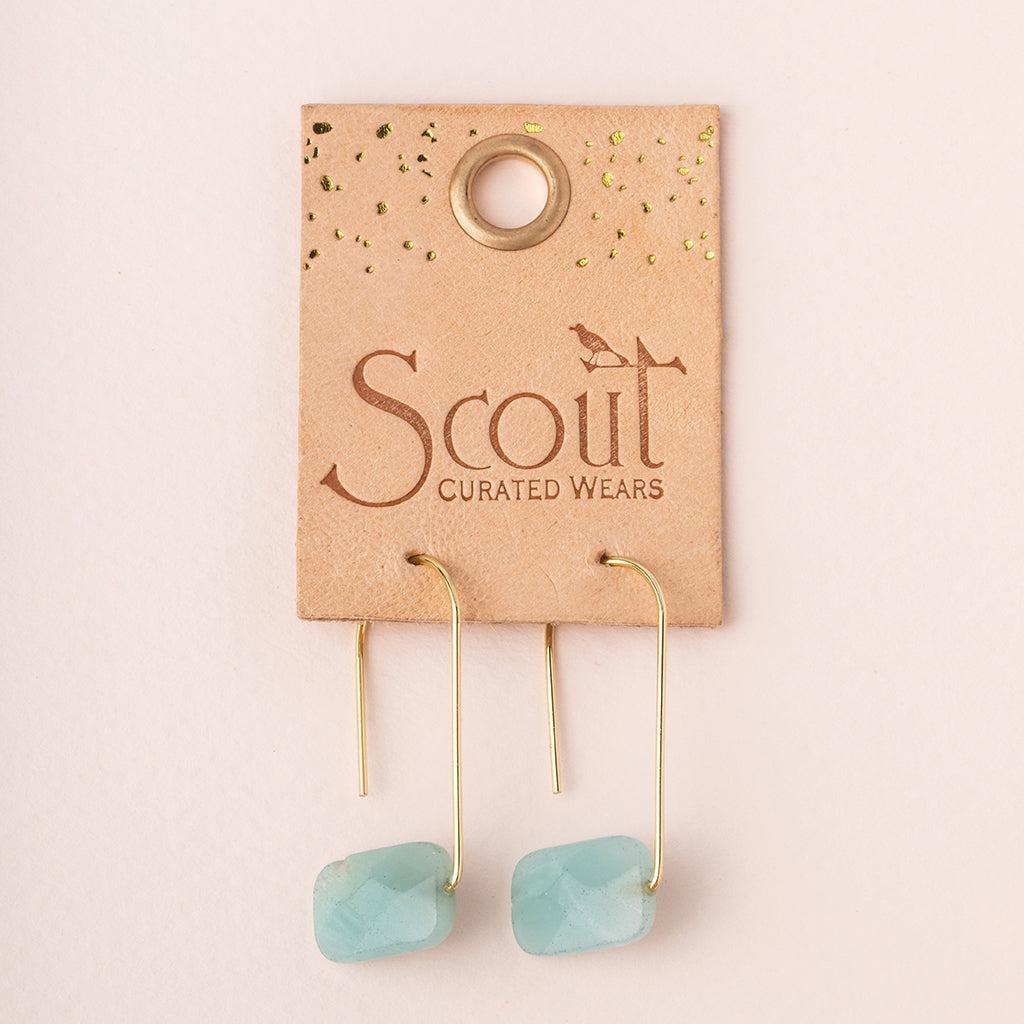 FLOATING STONE EARRINGS-Earrings-SCOUT-Coriander