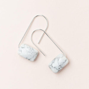 FLOATING STONE EARRINGS-Earrings-SCOUT-HOWLITE-SILVER-Coriander