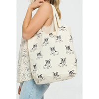 FRENCHIE TOTE-Tote bag-SM WARDROBE-Coriander