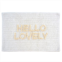 HELLO LOVELY BATH MAT-Living Spaces-INDABA TRADING-Coriander