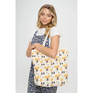 HONEY BEE & BEAR TOTE-Tote bag-SM WARDROBE-Coriander