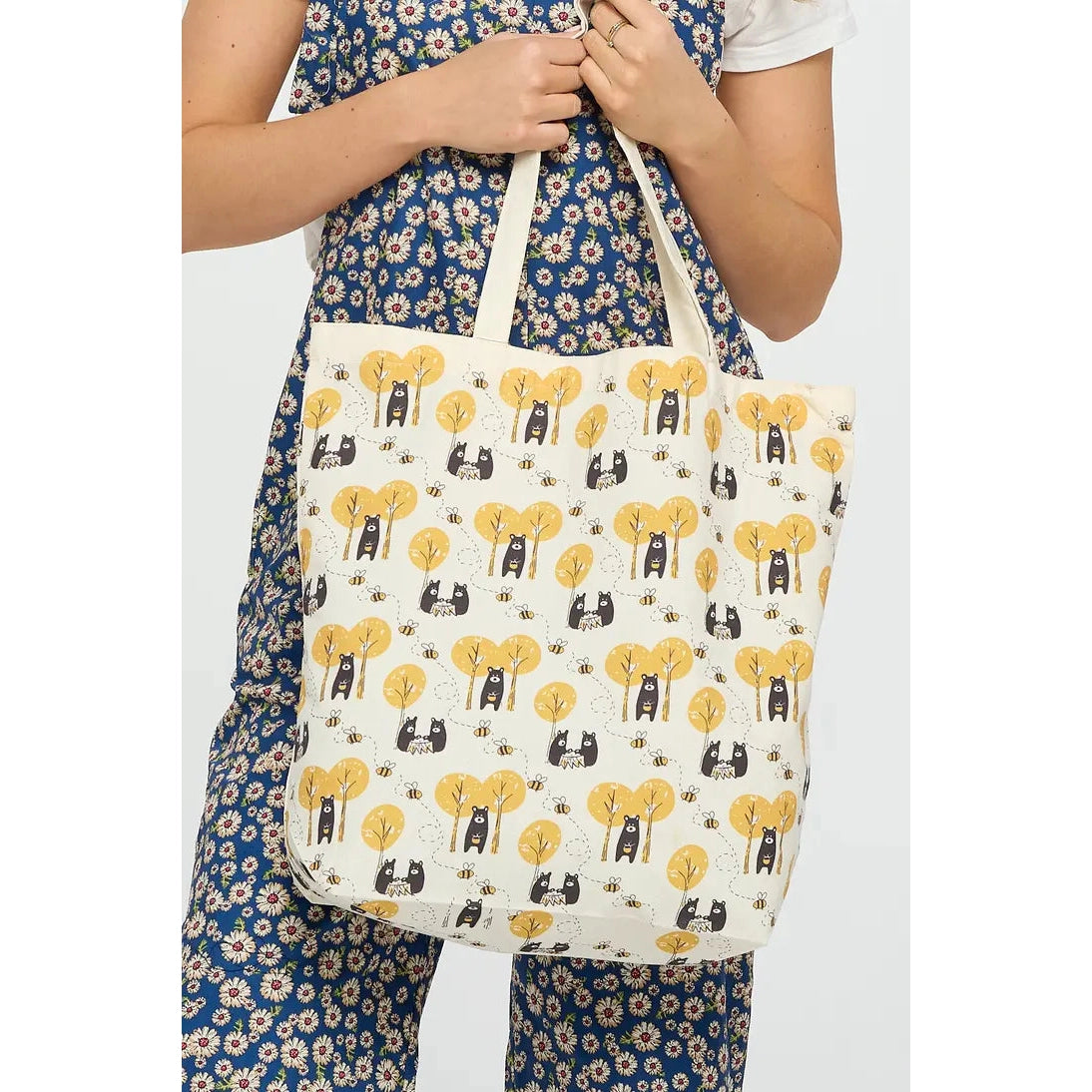 HONEY BEE & BEAR TOTE-Tote bag-SM WARDROBE-Coriander