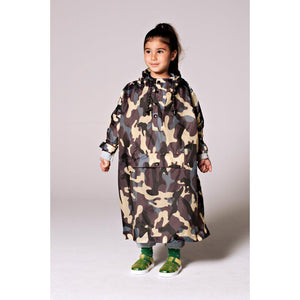 JUNGLE CAMO KIDS RAIN PONCHO-Kids-RAIN KISS-Coriander