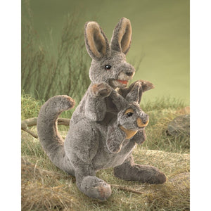 KANGAROO WITH JOEY PUPPET-Puppet-FOLKMANIS-Coriander